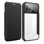 For iPhone 14 Magnetic Flip Leather Phone Case (Black)