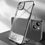 For iPhone 14 Plating Frosted Shockproof Phone Case (Black)