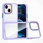 For iPhone 14 Colorful Metal Lens Ring Phone Case (Purple)
