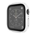 Plating PC Frame Watch Case with Tempered Film For Apple Watch Series 8 / 7 41mm(White)