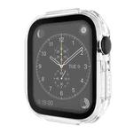 Plating PC Frame Watch Case with Tempered Film For Apple Watch Series 8 / 7 41mm(Transparent)