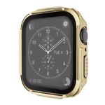 Plating PC Frame Watch Case with Tempered Film For Apple Watch Series 6 & SE & 5 & 4 40mm(Gold)