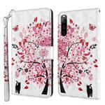 For Sony Xperia 10 IV 3D Painting Pattern Flip Leather Phone Case(Cat and Tree)