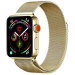 Milanese Stainless Steel Watch Band For Apple Watch Ultra 49mm&Watch Ultra 2 49mm / Series 9&8&7 45mm / SE 3&SE 2&6&SE&5&4 44mm / 3&2&1 42mm(Gold)