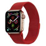 Milanese Stainless Steel Watch Band For Apple Watch Series 8&7 41mm / SE 2&6&SE&5&4 40mm / 3&2&1 38mm(Red)