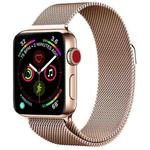 Milanese Stainless Steel Watch Band For Apple Watch Series 8&7 41mm / SE 2&6&SE&5&4 40mm / 3&2&1 38mm(Rose Gold)