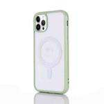 For iPhone 14 Pro 2 in 1 Colorful Frame Transparent Magnetic Phone Case(Green)