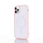 For iPhone 14 Pro 2 in 1 Colorful Frame Transparent Magnetic Phone Case(Pink)