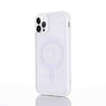 For iPhone 14 Pro Max 2 in 1 Colorful Frame Transparent Magnetic Phone Case (White)