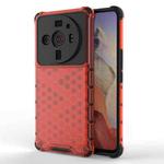 For Xiaomi 12S Ultra 5G Shockproof Honeycomb PC + TPU Phone Case(Red)