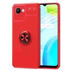 For OPPO Realme C30 Metal Ring Holder TPU Phone Case(Red)