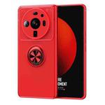 For Xiaomi 12S Ultra Metal Ring Holder TPU Phone Case(Red)
