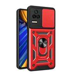 For Xiaomi Poco F4/Redmi K40S Sliding Camera Design TPU + PC Phone Case(Red)