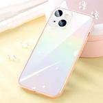 SULADA Color Glaze Series Gradient PC + TPU Phone Case For iPhone 13(Pink)