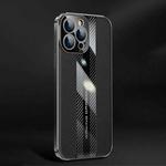 Racing Car Design Leather Electroplating Process Anti-fingerprint Protective Phone Case For iPhone 14 Pro Max(Black)