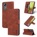 For Xiaomi 12 Lite AZNS Skin Feel Calf Texture Flip Leather Phone Case(Brown)