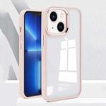 For iPhone 14 Charming Pupil II Transparent PC + TPU Phone Case (Sand Pink)