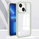 For iPhone 14 Plus Charming Pupil II Transparent PC + TPU Phone Case (Matcha Green)