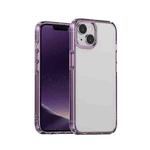 For iPhone 14 Plus Ice Transparent Laser Phone Case (Purple)