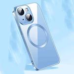 For iPhone 14 Plus MagSafe Magnetic Phone Case with Lens Film (Sierra Blue)