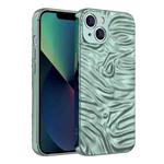 For iPhone 14 Plus Wave Electroplating TPU Phone Case (Sierra Blue)