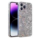 Wave Electroplating TPU Phone Case For iPhone 14 Pro(Glossy Silver)
