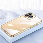 For iPhone 13 Pro Max SULADA JINGJIA Series Lens Protector PC Phone Case (Gold)