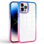 Colorful Gradient Phone Case For iPhone 14 Pro(Blue + Rose Red)
