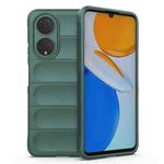 For Honor X7/Play 30 Plus Magic Shield TPU + Flannel Phone Case(Dark Green)