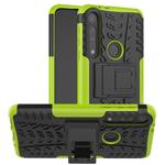 For Motorola G8 Play Tire Texture Shockproof TPU+PC Protective Case with Holder(Green)