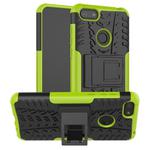 For Motorola E6 Play Tire Texture Shockproof TPU+PC Protective Case with Holder(Green)