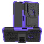 For Huawei Honor 9X Pro Tire Texture Shockproof TPU+PC Protective Case with Holder(Purple)