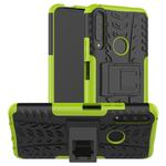 For Huawei Y9 Prime Tire Texture Shockproof TPU+PC Protective Case with Holder(Green)