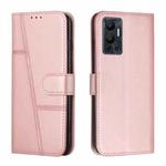 For Infinix Hot 12 Stitching Calf Texture Buckle Leather Phone Case(Pink)
