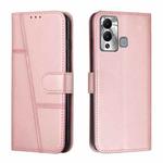For Infinix Hot 12 Play Stitching Calf Texture Buckle Leather Phone Case(Pink)