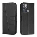 For Infinix Hot 12i Stitching Calf Texture Buckle Leather Phone Case(Black)