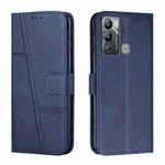 For Infinix Hot 12i Stitching Calf Texture Buckle Leather Phone Case(Blue)