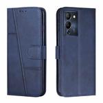 For Infinix Note 12 G96 Stitching Calf Texture Buckle Leather Phone Case(Blue)