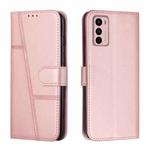 For Motorola Moto G42 Stitching Calf Texture Buckle Leather Phone Case(Pink)