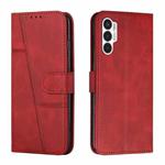 For Tecno Pova 3 Stitching Calf Texture Buckle Leather Phone Case(Red)