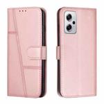 For Xiaomi Redmi Note 11T Pro / Pro+ 5G Stitching Calf Texture Buckle Leather Phone Case(Pink)