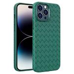 For iPhone 14 Pro BV Woven All-inclusive Phone Case(Green)