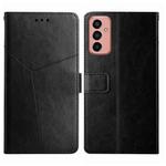 For Samsung Galaxy M13 Y Stitching Horizontal Flip Leather Phone Case(Black)