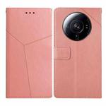 For Xiaomi 12S Ultra Y Stitching Horizontal Flip Leather Phone Case(Rose Gold)