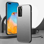 For Huawei P40 Pro All-Inclusive Lens Frosted Metal Phone Case(Silver Grey)
