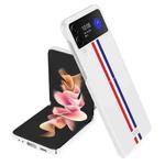 For Samsung Galaxy Z Flip4 Shock-resistant Skin Feel Matte Phone Case(Color Bar White)