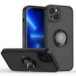 Q Shadow 1 Series TPU + PC Phone Case with Ring Holder For iPhone 14 Max(Black+Black)