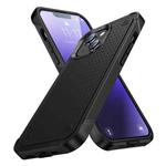 For iPhone 14 PC + TPU Shockproof Protective Phone Case (Black+Black)