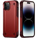 For iPhone 14 Pro Max PC + TPU Shockproof Protective Phone Case (Red+Rose Red)