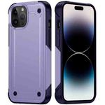 For iPhone 14 Pro Max PC + TPU Shockproof Protective Phone Case (Light Purple+Sapphire Blue)
